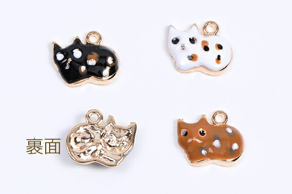 エポチャーム 猫 13×15mm ゴールド（4ヶ）