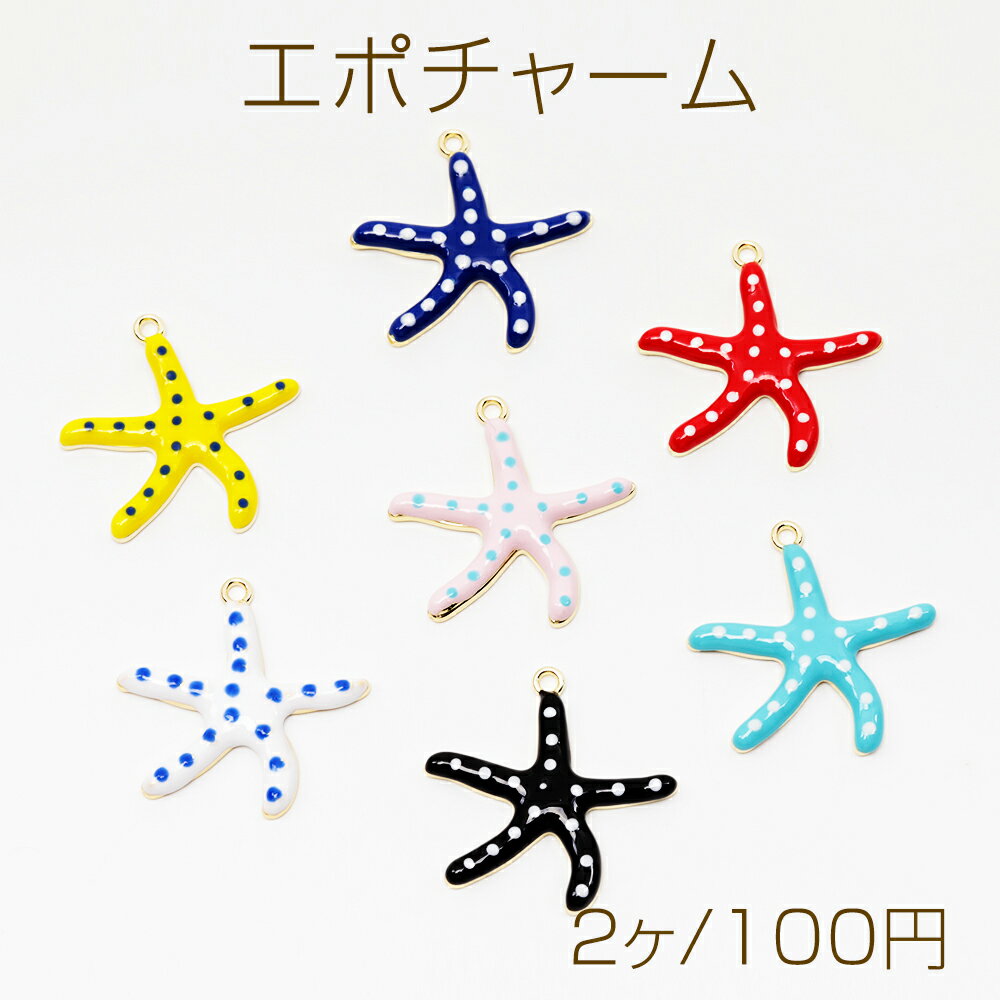 エポチャーム ヒトデ 海 海洋生物 半面 マリンチャーム 約32×33mm（2ヶ）