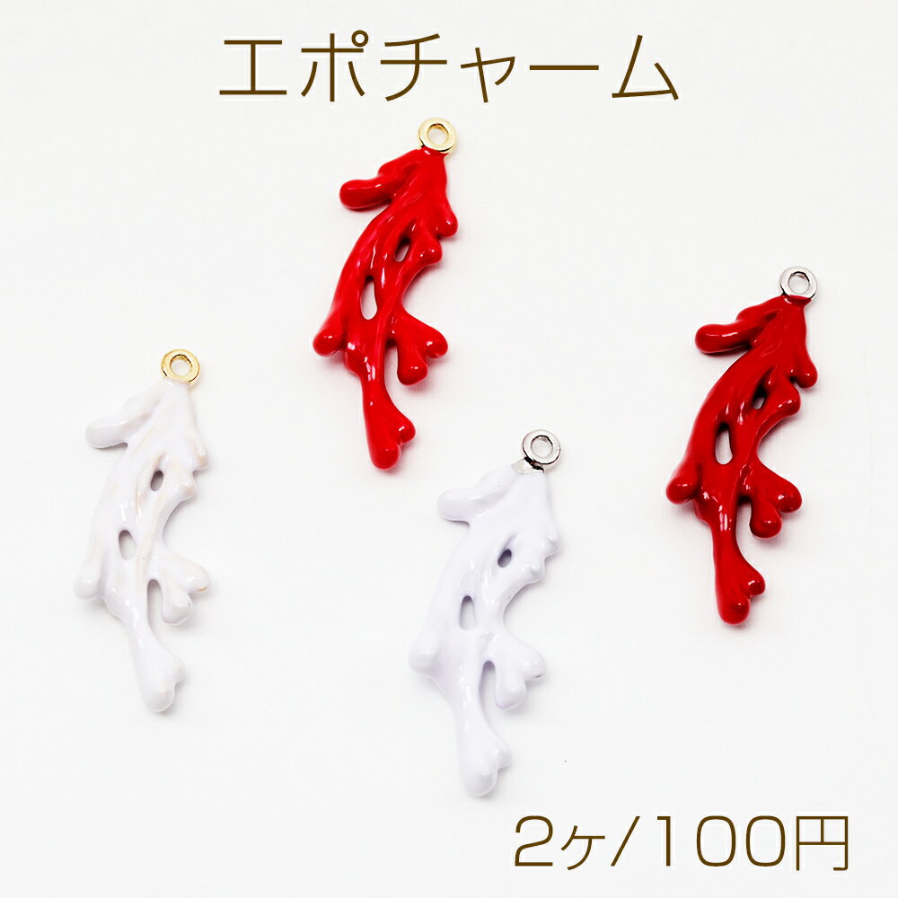 エポチャーム サンゴ 珊瑚 海 海洋生物 マリンチャーム 約12×33mm（2ヶ）