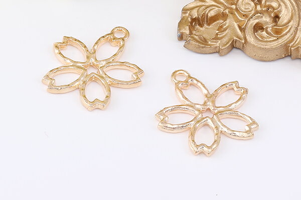メタルフラワーパーツ 桜 さくら 1カン 20×22mm ゴールド（20ヶ）