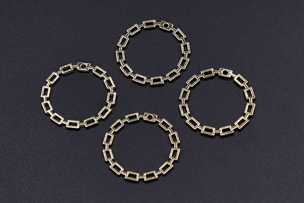 チャームパーツ チェーンリング 33mm 1穴 ゴールド【10ヶ】