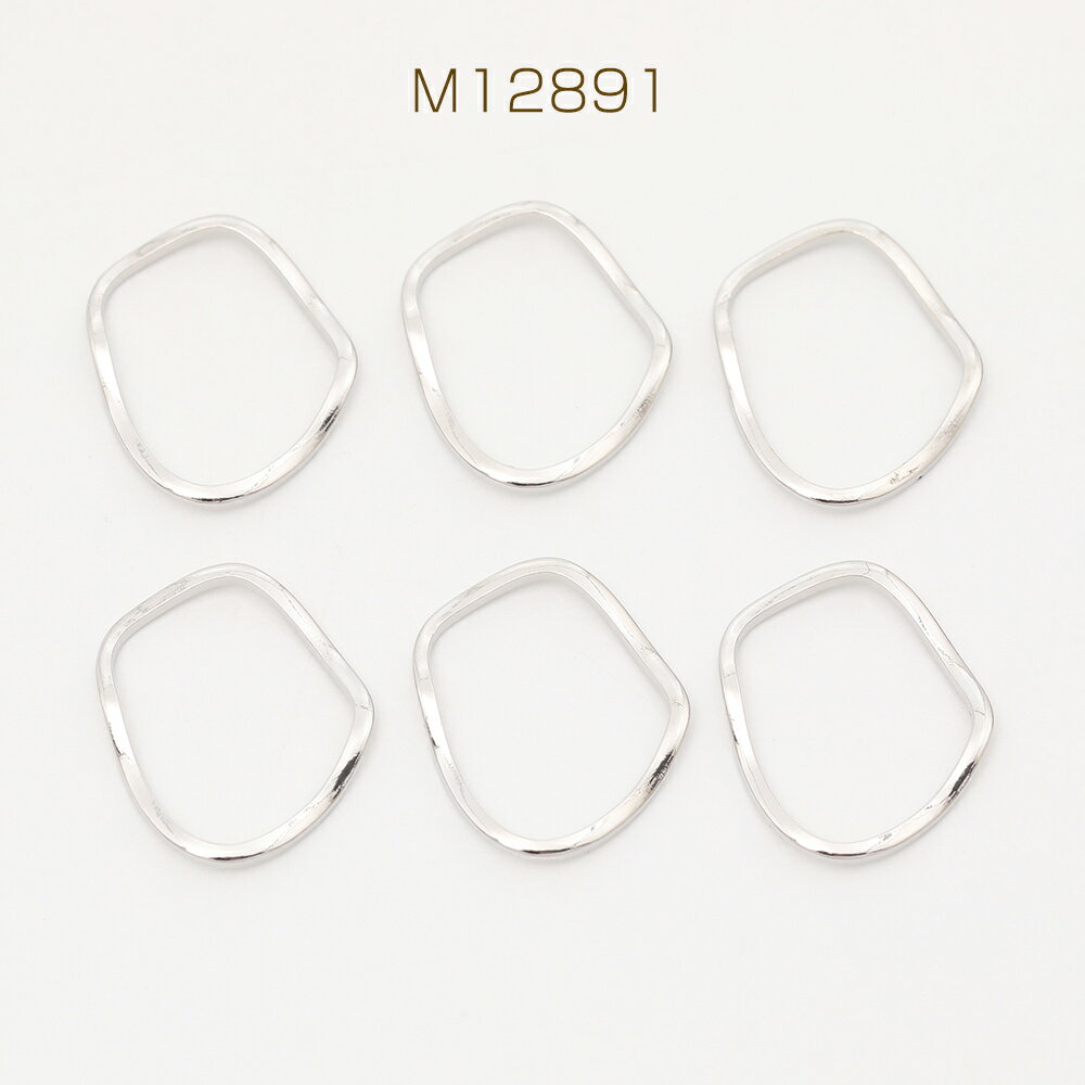 メタルフレームパーツ 不規則型 ロジウム 15×19mm（8ヶ）