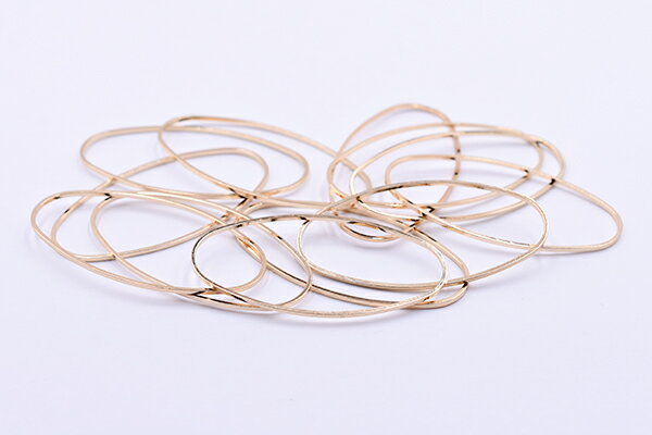 フレームパーツ オーバル 29×54mm ゴールド【10ヶ】