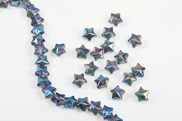 メッキガラスビーズ 星形 12mm（20ヶ）