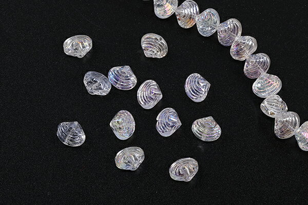 メッキガラスビーズ 貝殻 8×10mm（20ヶ）