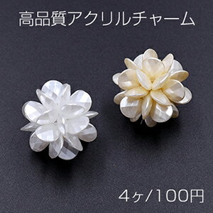 仕　様 サイズ約28mm材　質アクリル製 入　数 4ヶ 注意事項 ●海外生産のため、輸入、生産時期に、擦り傷・バリ・歪み・メッキムラなどある場合がありますが。 ●生産メーカーの都合により、再入荷時にサイズや色味、裏側などメインではない箇所のデザインが多少変更となる場合がございます。 ●商品の色はブラウザや、PCモニターの環境・設定などにより実際と若干異なる場合がございます。 ●当店取り扱い商品は手芸パーツです。 ●用途外のご使用はおやめください。 卸売価格のため、バリや欠け、色ムラ、サビなどがある状態の商品が含まれる場合がございます。 返品交換は出来かねますので、ご理解・ご協力をお願い申し上げます。 ※入荷時（パッキング済み）の商品をそのまま発送いたします。下記内容をご理解・ご了承いただいた上でご注文ください。 　◆商品詰め工程において埃や小さなごみが混じることがございます。 　◆手作り、海外生産の為、多少の柄ずれ、キズ、汚れがある場合がございます。 　◆欠けたものや変形したものが混じっている場合がございます。