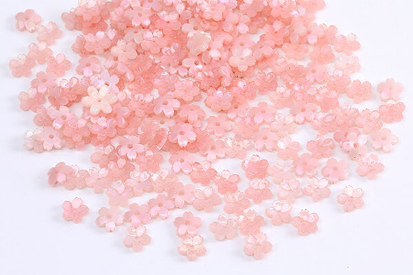 フラワーパーツ フラワ 樹脂製 桜 中心穴あり 9mm（8ヶ）