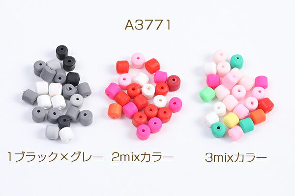 ポリマークレイビーズ 円柱型 6.5×6.5mm（40ヶ）