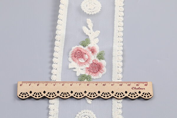 レース ラッセルレース 幅約8.5cm ベージュ（50cm）