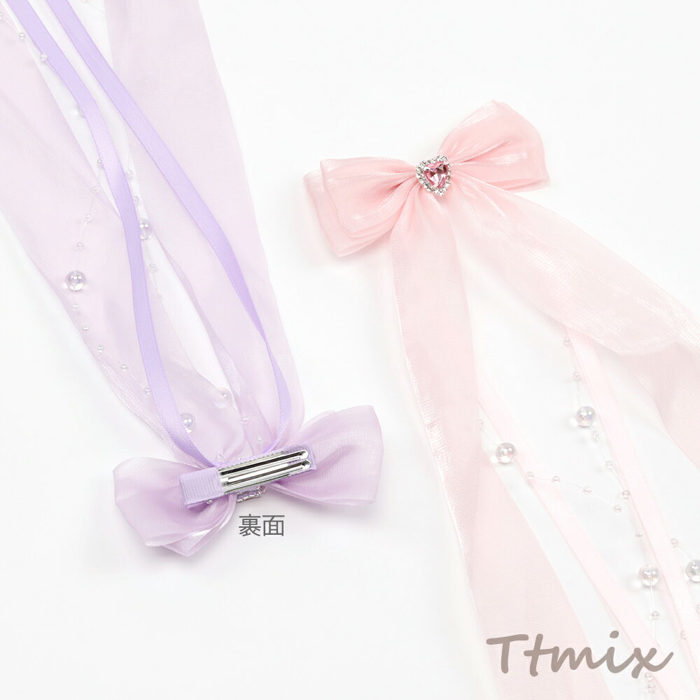 ヘアクリップ リボンヘアクリップ ヘアアクセサリー 約10×32cm（1ヶ）