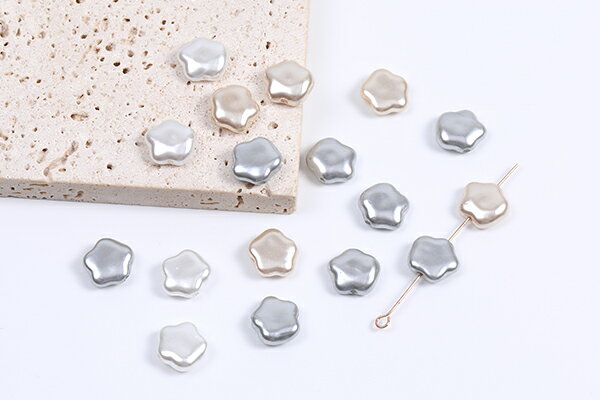 パールビーズ 染色ABS樹脂パールビーズ 五角形 11.5×12mm（20ヶ）