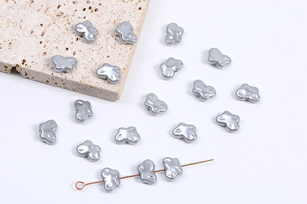 パールビーズ 染色ABS樹脂パールビーズ 蝶 7.5×10mm（20ヶ）