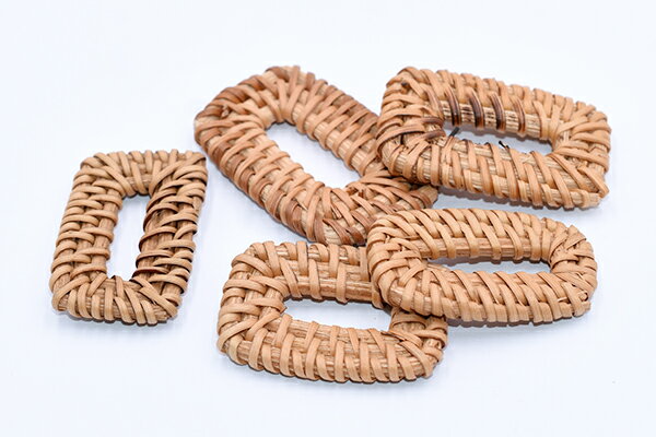 高品質ラタンパーツ 長方形 天然素材【2ヶ】