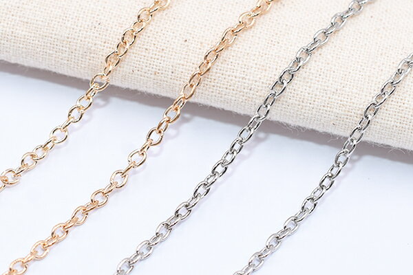 鉄製チェーン ツブシ小判チェーン 2mm【5m】