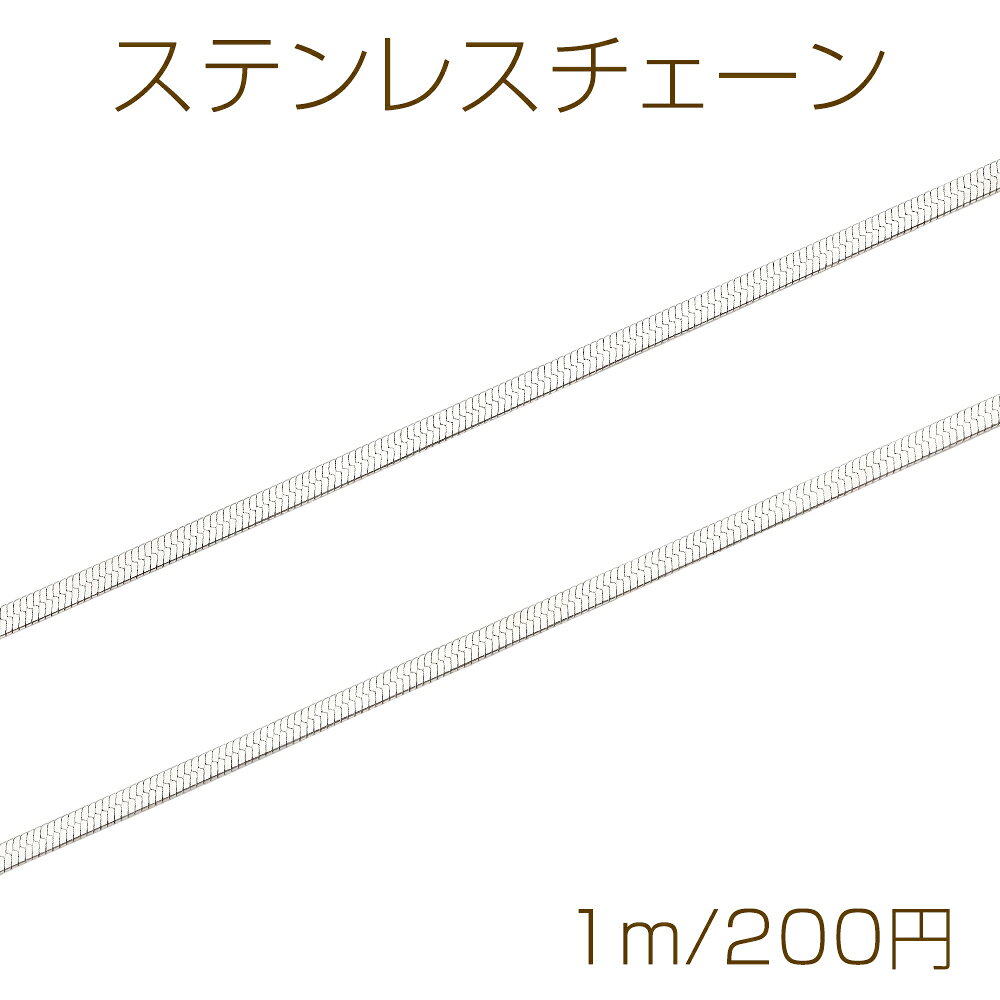 仕 様 サイズ約1.8mm材 質ステンレス製重さ約4g/パック 入 数 1m 注意事項 ●海外生産のため、輸入・生産時期に擦り傷・バリ・歪み・メッキムラなどある場合がございます。 ●生産メーカーの都合により、再入荷時にサイズや色味、デザインが変更となる場合がございます。 ●商品の色はブラウザや、PCモニターの環境・設定などにより実際と異なる場合がございます。 ●当店取り扱い商品は手芸パーツです。 ●用途外のご使用はおやめください。 卸売価格のため、バリや欠け、割れ、ヒビ、色ムラ、サビなどがある状態の商品が含まれる場合がございます。 返品交換は出来かねますので、ご理解・ご協力をお願い申し上げます。 ※入荷時（パッキング済み）の商品をそのまま発送いたします。注意事項をご理解・ご了承いただいた上でご注文ください。 ◆商品詰め工程において、埃や小さなごみが混じることがございます。 ◆手作り、海外生産の為、柄ずれ、キズ、汚れ、色ムラ等ある場合がございます。 ◆欠けたものや変形したものが混じっている場合がございます。