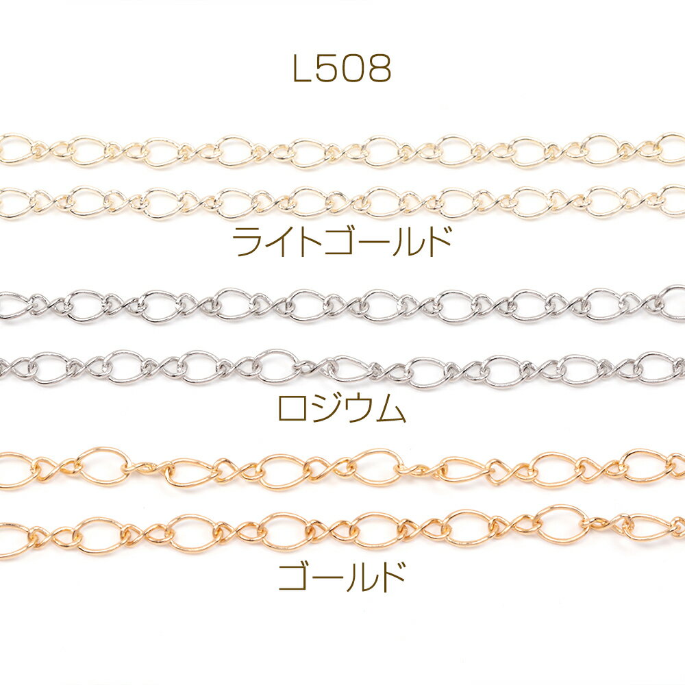 デザインチェーン ツイスト8字型1:1チェーン 幅約5mm（2m）