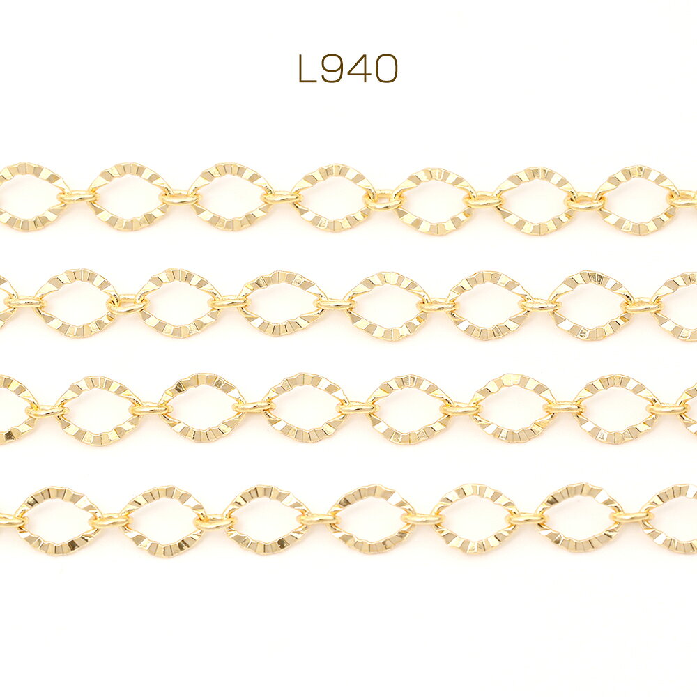 ROSSO小倉 楽天市場店のメタルチェーン フィガロチェーン ネックレスチェーン アクセサリーチェーン 色落ちしにくい 18Kゴールドメッキ 銅製（長さ1m）｜アングル2