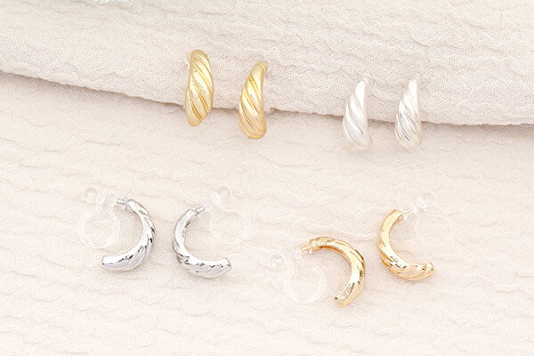 樹脂ノンホールピアス Cフープ 5×14mm（2ヶ）