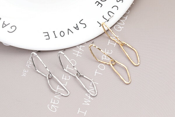 デザインピアス 2連不規則型 9×44mm（2ヶ）