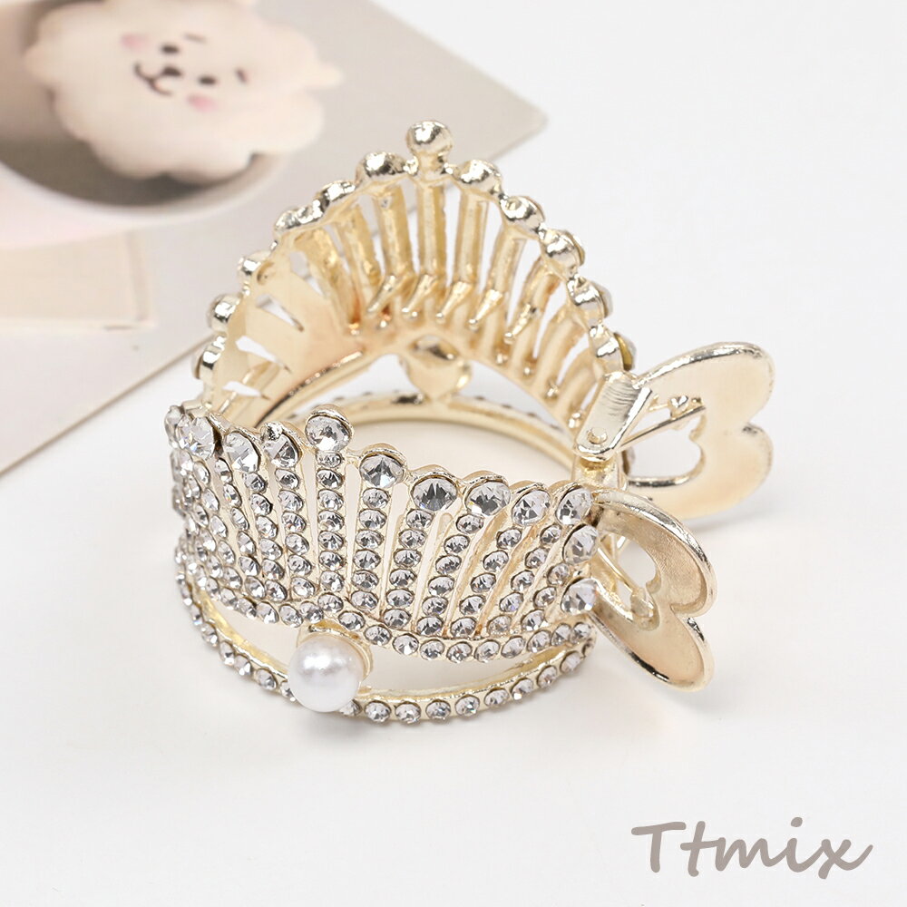 バンスクリップ メタルヘアクリップ 王冠 3.5×3.5×4.5cm（1ヶ）　※メール便不可