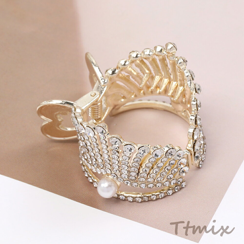 バンスクリップ メタルヘアクリップ 王冠 3.5×3.5×4.5cm（1ヶ）　※メール便不可