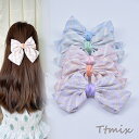 ヘアバレッタ ヘアアクセサリー リボン 13×13cm(1ヶ)