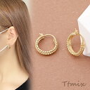 フープピアス 17×18mm ゴールド(2ヶ)