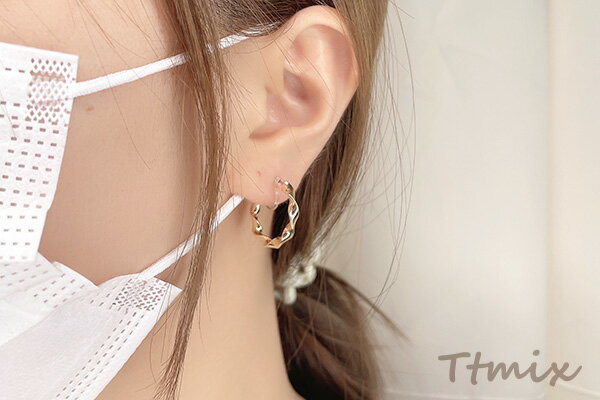 樹脂ノンホールピアス フープ（1ペア）