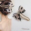 ヘアクリップ ヘアアクセサリー リボン 10×12cm(1ヶ)