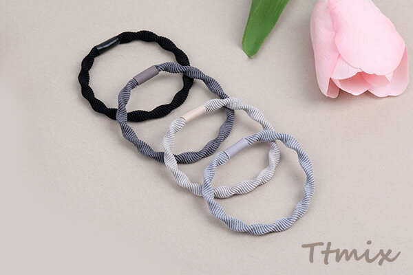 ヘアゴム ヘアアクセサリー 5.5cm カラーミックス（4個セット）