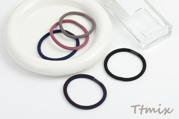 ヘアゴム ヘアアクセサリー 5.5cm カラーミックス（5個セット）