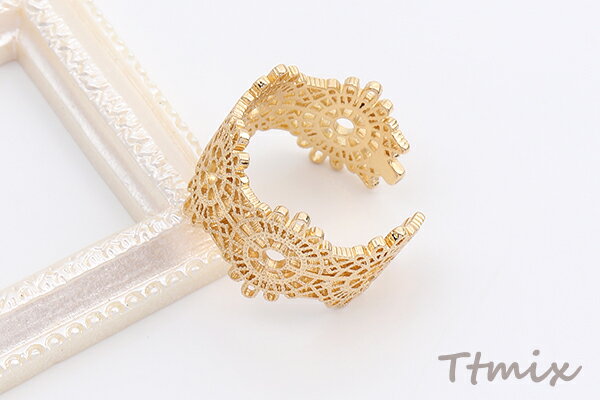 デザインリング 指輪 幅約13mm ゴールド（1ヶ）