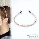 パール付きカチューシャ ヘアアクセサリー 幅約6mm(1ヶ)