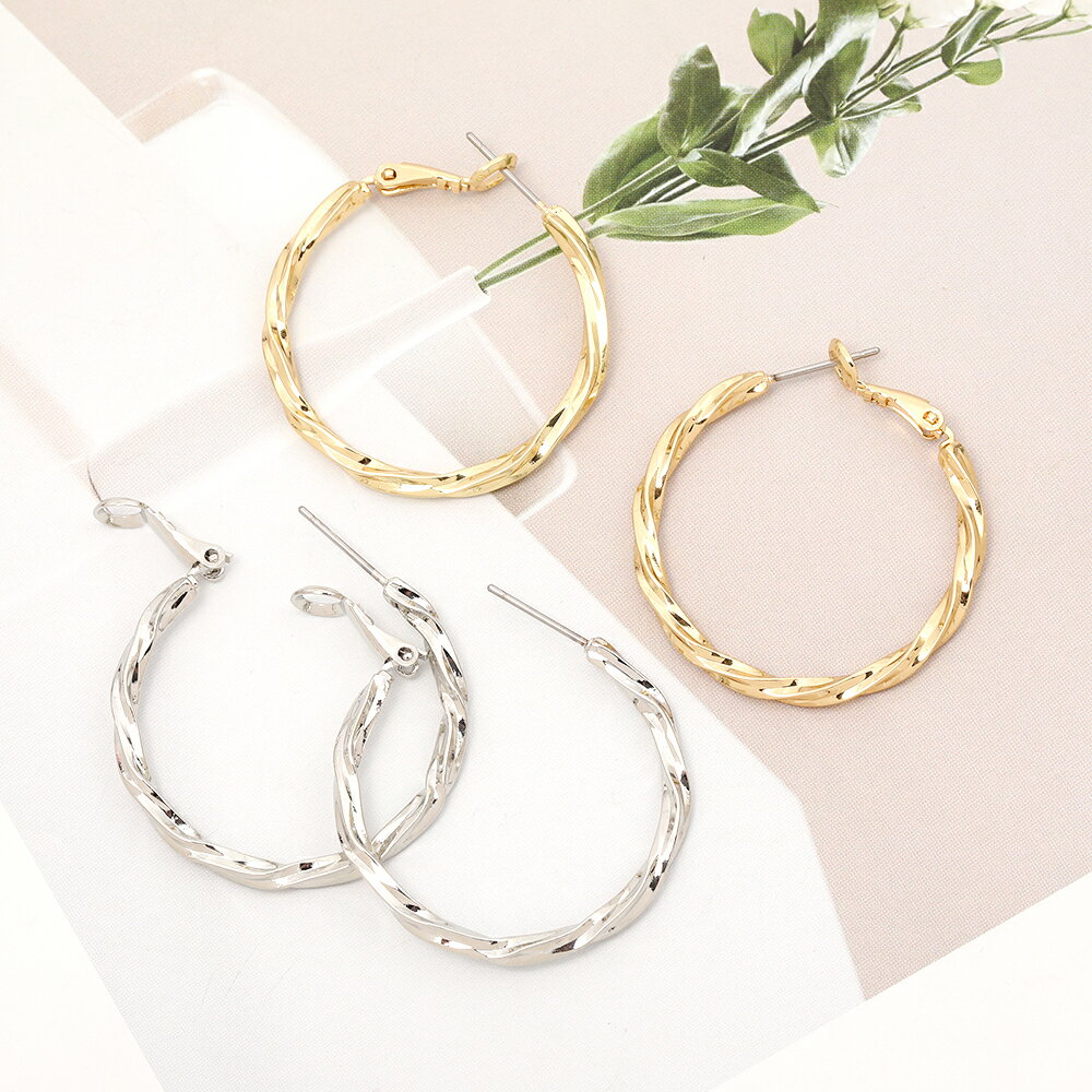 デザインフープピアス 33mm（2ヶ）