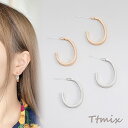 樹脂ポストピアス オーバルフープ 15×23mm(1ペア)