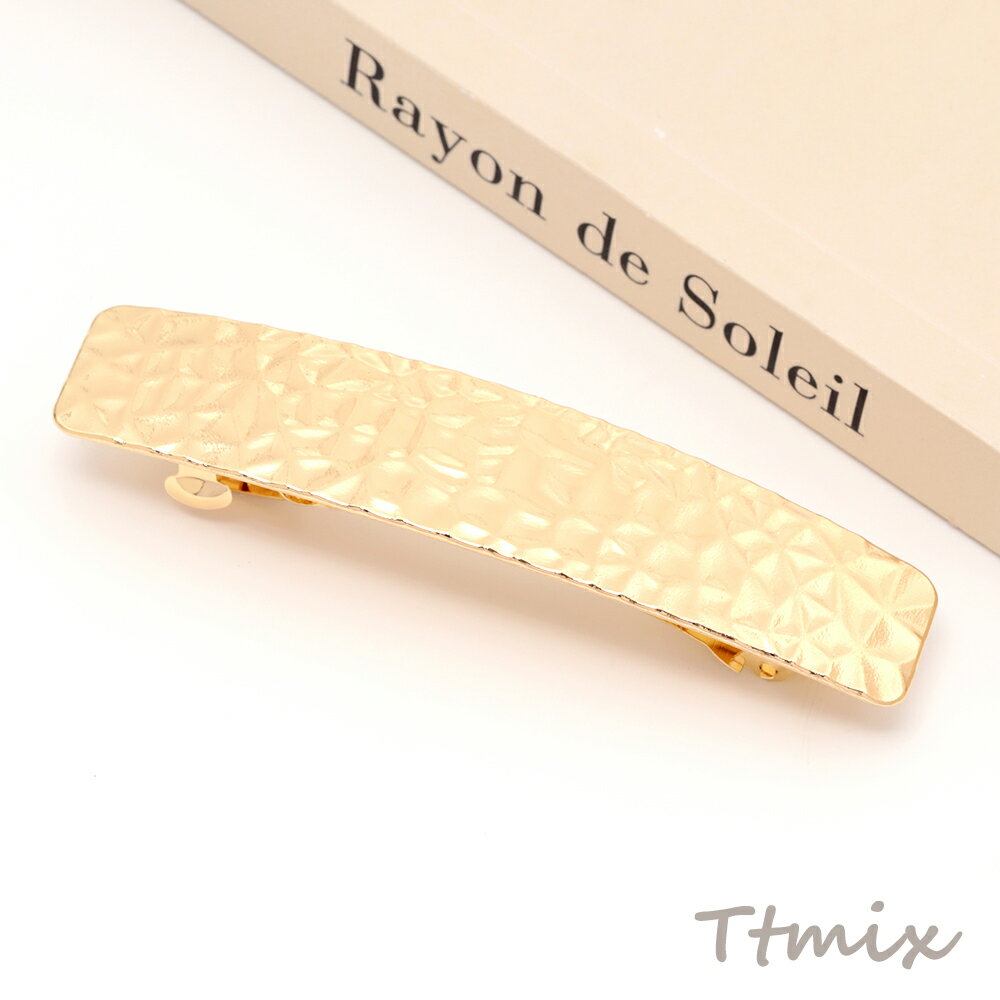 ヘアバレッタ ヘアアクセサリー ゴールド 約18×85mm（1ヶ）