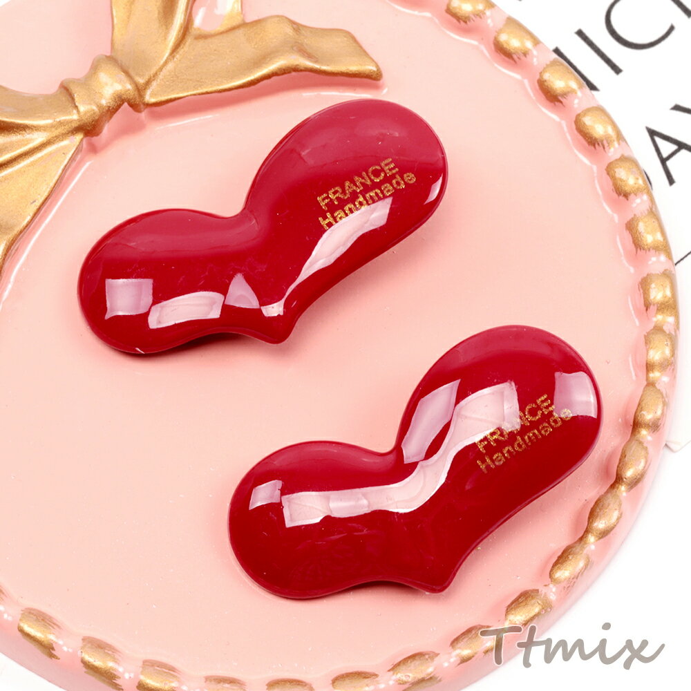 ヘアクリップ ハートヘアクリップ 前髪クリップ 髪留め ヘアアクセサリー 約2.5×4.6cm（1ヶ）