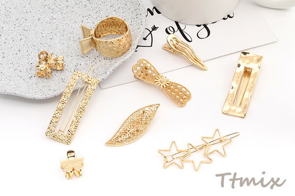 パッチン留め ヘアピン しずく型 26×73mm（2ヶ）