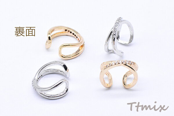 ジルコニアイヤーカフ 12mm デザイン 片耳用（1ヶ）