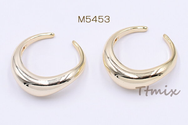 リング フリーサイズメタルデザインリング 幅約7mm サイズ調整可能 ゴールド【1ヶ】