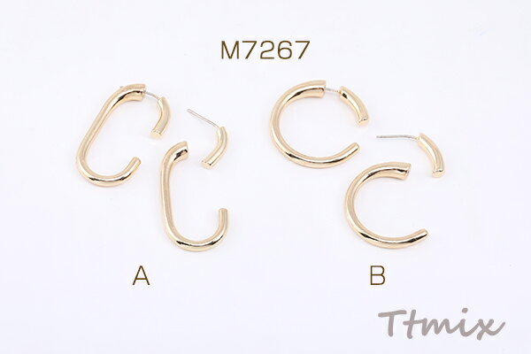 デザインピアス オーバルフープ/Cフープ（2セット）