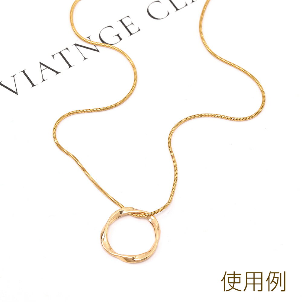 ステンレス製 既製ネックレスチェーン ゴールドカラー（1連）