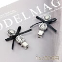 ヘアクリップ 鉄製/合金製 ビジュー付き リボン付き 髪飾り 髪留め ヘアピン 約1.5×5cm(1ヶ)