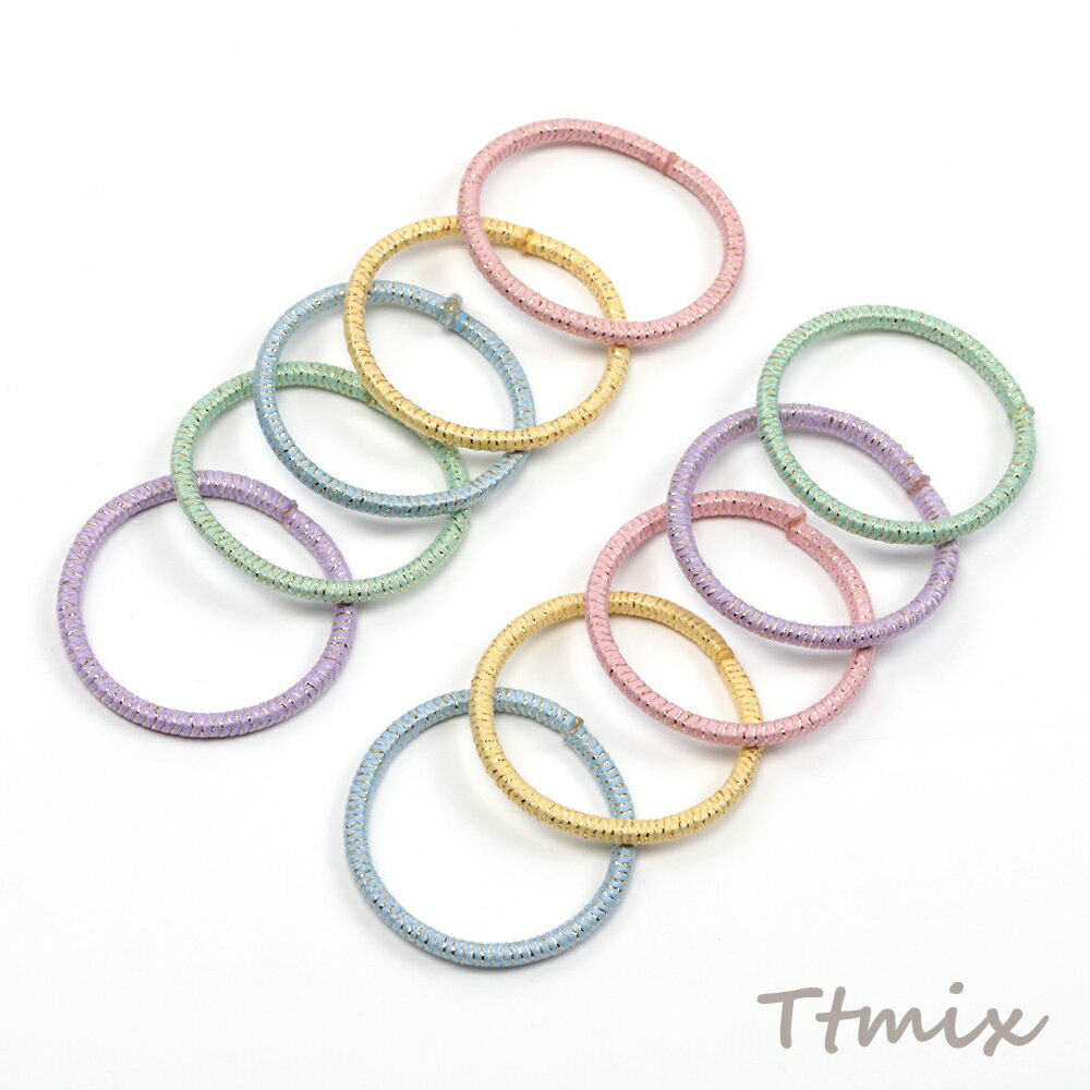 ヘアゴム ポリエステル ラメ お徳用ヘアゴム カラフル 子ども用 キッズ カラーミックス 約2×30mm（50ヶ）