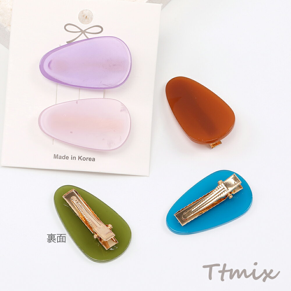ヘアクリップ しずく型 2.5×4cm（4ヶ）