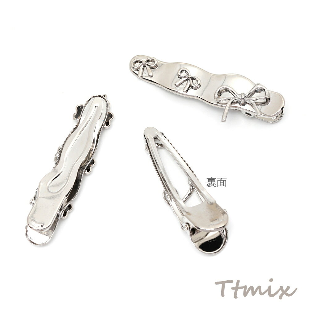 ヘアピン 合金製 リボン クリップヘアピン バレッタ ヘアアクセサリー 髪留め 髪飾り 約1.5×6.5cm（1ヶ）