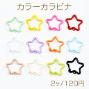 カラーカラビナ 星型 スター 推し色 留め具 キーリング キーホルダー カニカン ナスカン フック金具(2ヶ)
