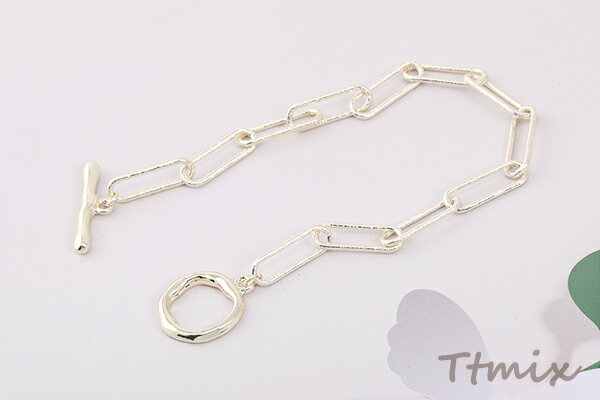 高品質メタルチェーンブレスレット ライトゴールド 全3種