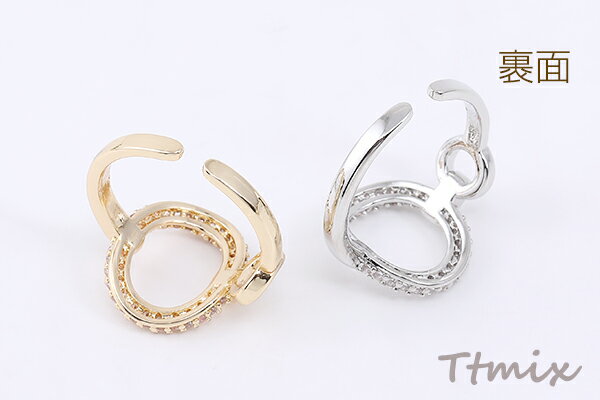 高品質ジルコニアリング 指輪 空枠リング オーバル 15×20mm【1ヶ】