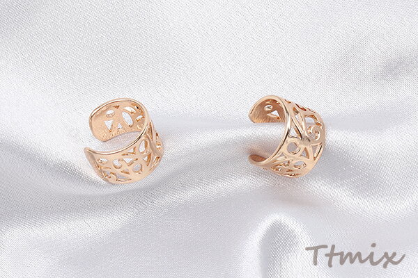 高品質イヤーカフ 透かしイヤーカフ 8.5×12mm 片耳用（1ヶ）